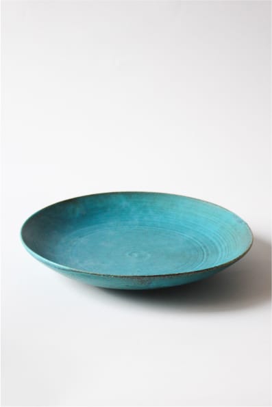 陶芸体験・ろくろ体験の作品 トルコ青 ターコイズ／皿